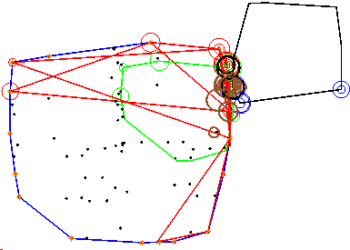 Иллюстрация алгоритма Гилберта-Джонсона-Кёрти