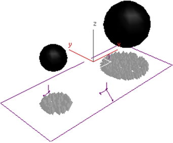 Position_Objectс двумя сферическими эмиттерами