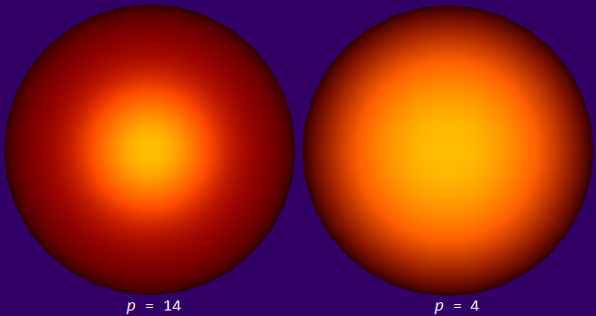 Блинн-сфера с p = 14 и 4