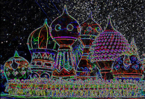 RGB-рисунок матрицы градиентов изображения